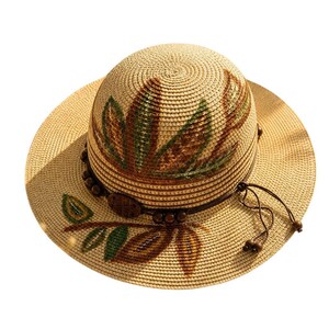 Hand Painted Straw Beach Hats - Etsy display picture 1