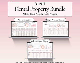 Rental Property Spreadsheet Bundle Google Sheets, Airbnb Income & Expense Tracker, Multi-Property Rental Tracker, Profit Dashboard