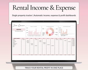 Vorlage für die Auflistung der Mieteinnahmen und Ausgaben, Airbnb-Gastgeber-Buchhaltung, Profit-Dashboard für einzelne Objekte, Google Sheets