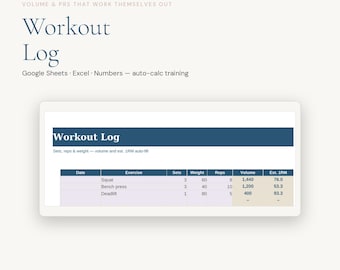 Fitness Planner | Hyperlinked Workout Planner GoodNotes | Strength Cardio Progress Tracker | Printable iPad | Instant Download