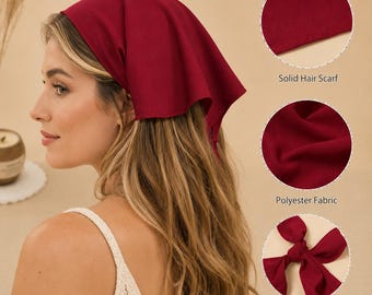 Custom Women’s Triangular Hair Scarf – personalized Women's Triangle Head Scarf-Soft, Headscarf for Stylish Everyday Look, Multiple Colors