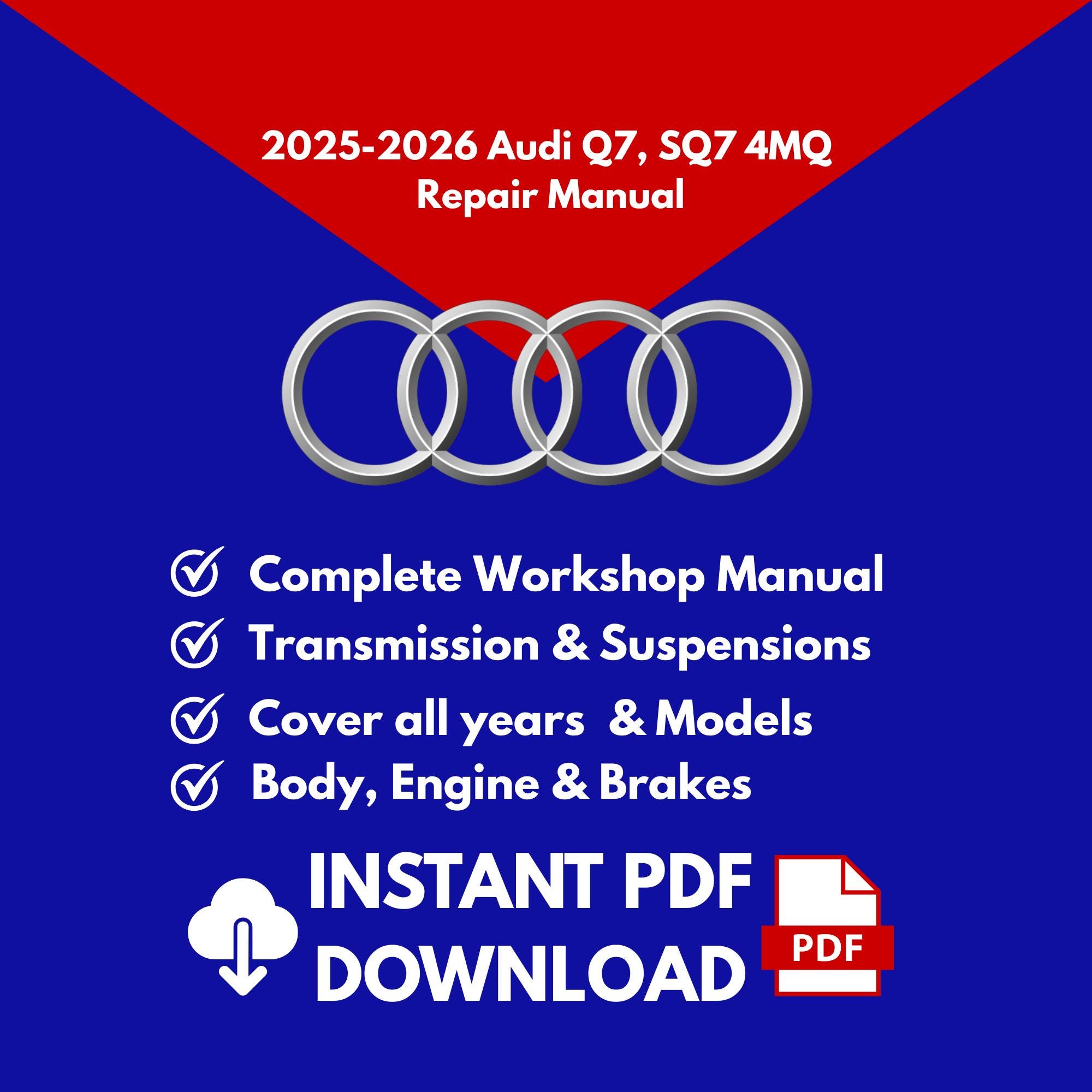 Audi service manual - Etsy 日本
