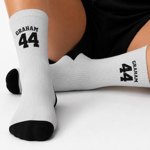Off Campus Socks | Garrett Graham 44 Briar University Hawks Socks | Book Merch Gift for Romance Readers