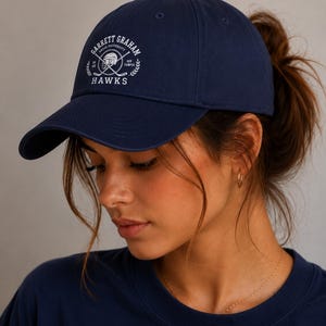 Off Campus Baseball Cap | Garrett Graham 44 Briar University Hawks Hat | Book Merch Gift for Romance Readers
