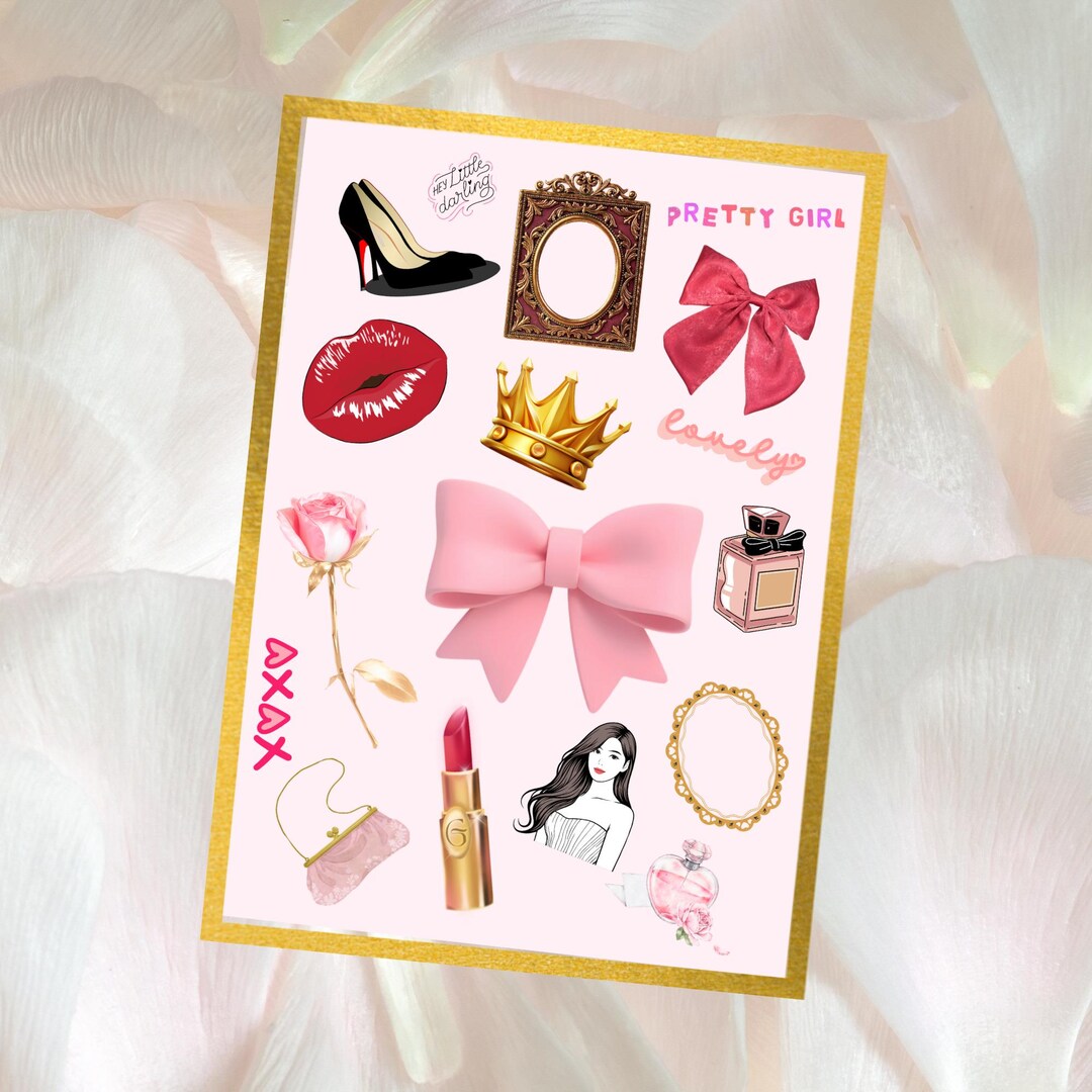 Printable Sticker Sheet |coquette Original | Coquette Aesthetic ...
