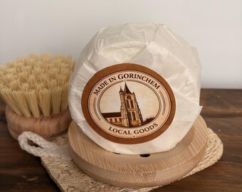 De Goede Afwas Starterset | Handgemaakte afwaszeep | Houten afwasborstel, bamboe zeepschaaltje & loofah | Duurzaam afwassen |Duurzaam kado