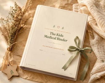 Kinder Arztmappe druckbar, Kindergesundheit Organizer, Kinder Impftagebuch & Allergie-Tracker, Arztbesuchsplaner, Wachstumslogbuch