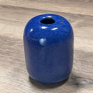 Vintage Heath Ceramics Moonstone Pepper Shaker --  Blue Sausalito California Studio Pottery -- 3" w x 4" h