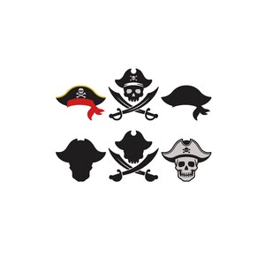 Ensemble de motifs de broderie pirate, mini-kit de broderie pirate, tête de mort et os croisés, tricorne, sabres, épées croisées, fichiers, 8 tailles