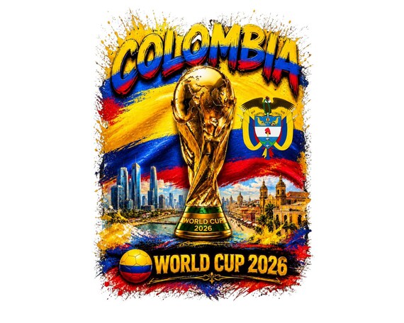 Colombia 2026 World Cup PNG, Soccer Paint Splatter Graphic, Sublimation Design, (Digital Download)