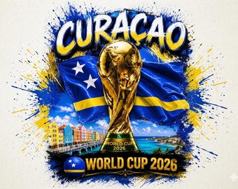 Curaçao 2026 World Cup PNG | Soccer Paint Splatter Graphics | Sublimation Graphic (Digital Download)