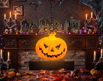 Halloween Pumpkin Lantern Light , Skull Ghost Jack O Lantern LED Decor, Spooky Party Bedroom Garden Lamp, Kids Gift, Trick or Treat