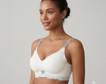 No Underwire Bra, Wireless Bralette, Seamless Comfortable Everyday Bra, Adjustable Beauty Back Soft Support Lingerie, Gift for Her