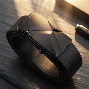 Leren herenriem automatische gesp, PU-jurkriem voor zakelijk casual werkfeest, slanke modieuze tailleriem, cadeau voor hem, vader
