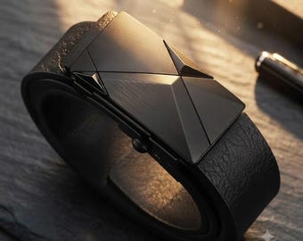 Men's Leather Belt Automatic Buckle, PU Dress Belt for Business Casual Work Party, Slim Fashion Waist Belt, Gift for Him Dad