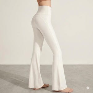 Women's High Waist Flare Yoga Pants, Bell Bottom Tummy Control Leggings, Butt Lifting Bootcut Gym Workout Pants, Gift for Her