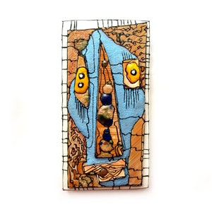 3D wall art mask, Abstract  wall art mask, Blue Wall Mask, Original wall mask, Blue sculpture, Crazy sculpture, Original wall mask