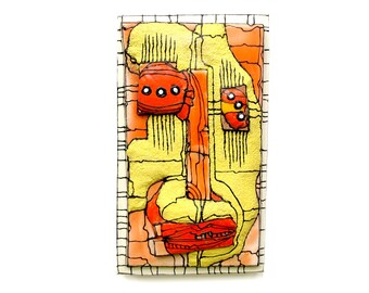 Abstract wall mask, Colorful wall sculpture, Crazy art , Funky art, Modern sculpture, Wall Art sculpture, Handmade Mask, Abstract Home Decor