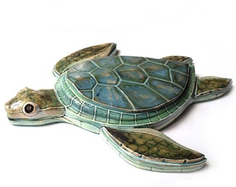 Sea turtle sculpture, MADE TO ORDER, Turtle sculpture, Wall turtle sculpture, Sea turtle decor, Sea turtle art, Turtle art decor