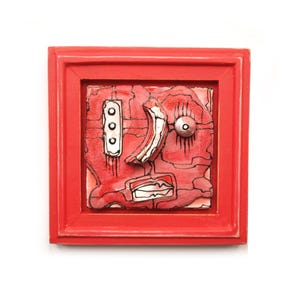 Contemporary ceramic, Modern ceramic, Ceramic sculpture, 3D wall art, Ceramic wall art, Ceramic faces, Mini mask, Art mask, 99heads