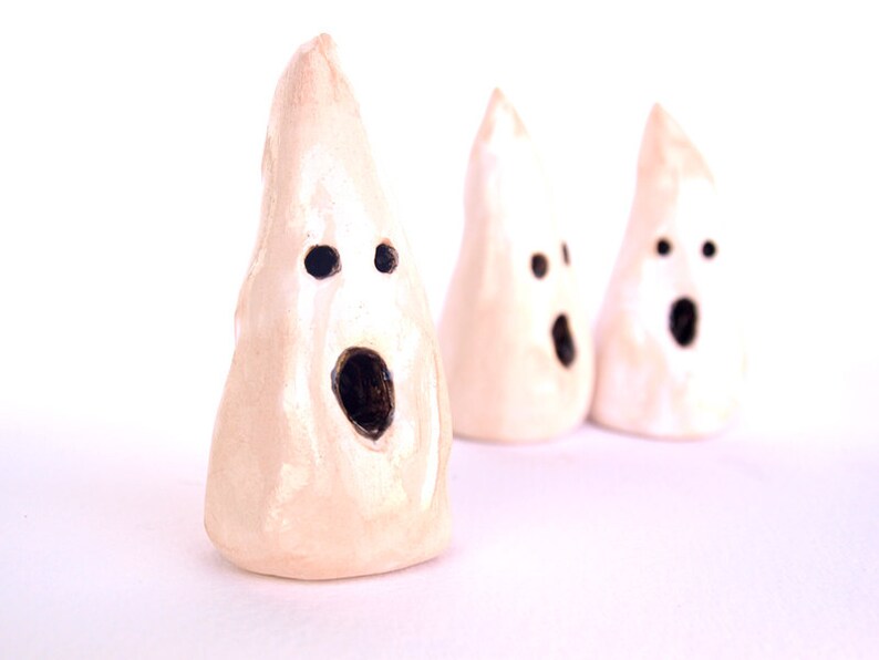 Ceramic ghosts Set mini ghost Ghosts Halloween Décor Ghost image 3