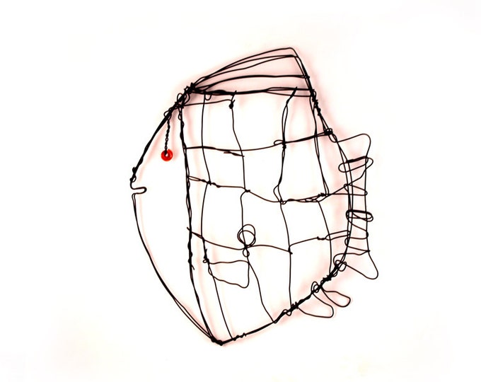 Fish Wire Art Wire Fish Wire Animal Fish Home Decor Black Etsy