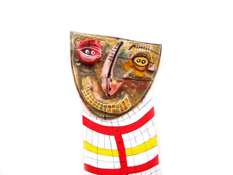 Mixed Media Sculpture Ceramic Wall Art 3D Wall Art Mixed Etsy