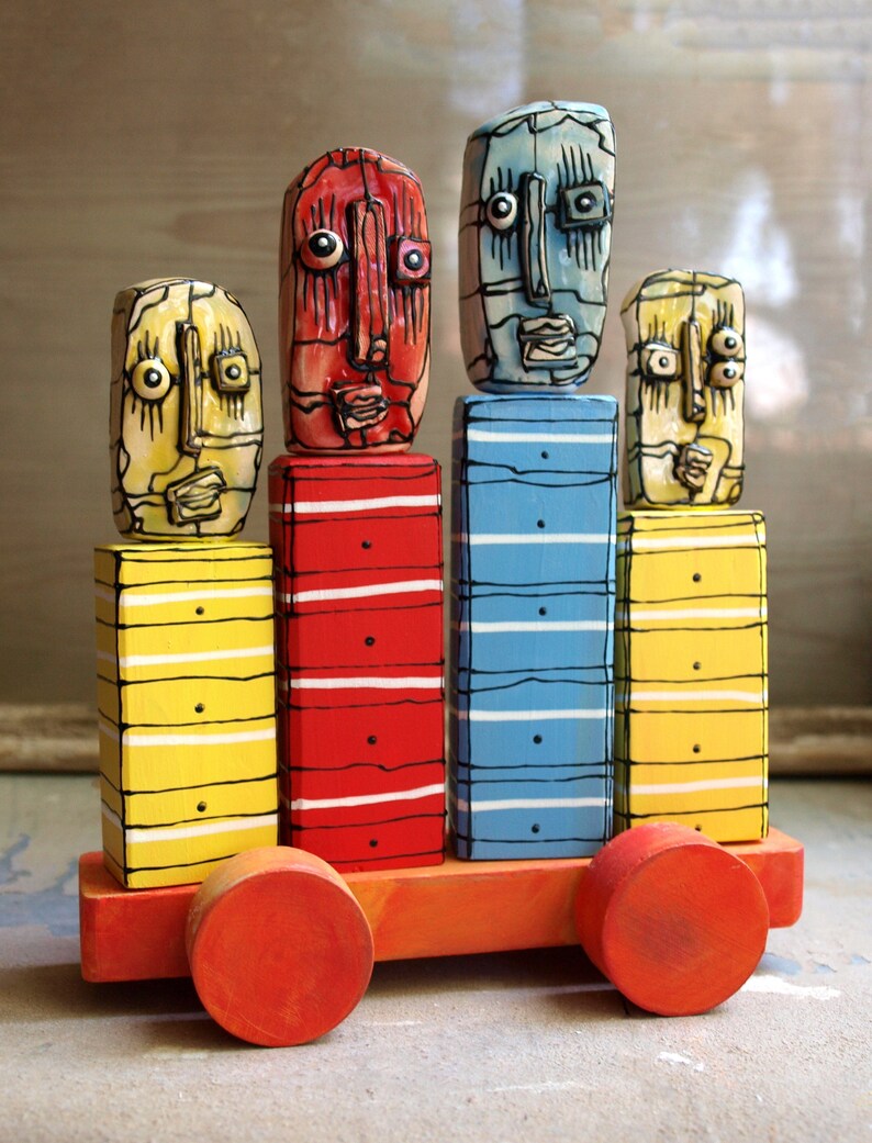 Cubist Sculpture Family on the Road Family Sculpture Etsy