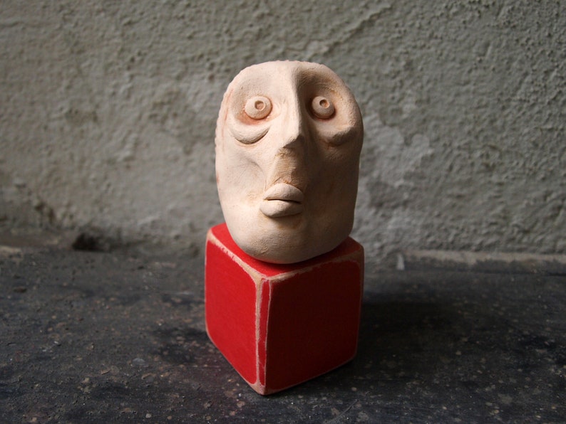 Fine Art Ceramics Clay Sculpture Crazy Art Ceramic Sculpture Art Desk Accessories Head Sculpture 99heads Art Studio Fine Art Ceramics Desk Sculpture Art Collectibles