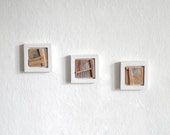 Modern Ceramic (set of 3 ),Ceramic  wall art, Ceramic art objects,  Original ceramic, Abstract Geometric ceramic.