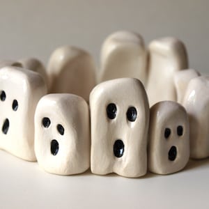 Mini ceramic ghosts, Ceramic ghosts,  Halloween decor, Cute ghosts figure, Cute little ghost, Ghost figurine, Cute mini ghost