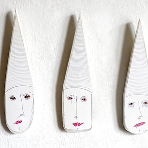 Wall Mask (set of 3), Mixed media wall mask, Original wall mask, Wall art mask, Wood  Wall Art, Wall hanger art, wooden mask, art mask