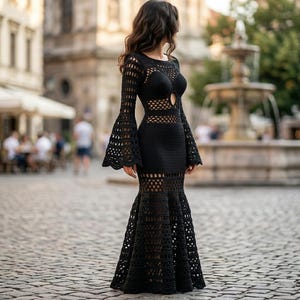 bell sleeve maxi dress pattern Bell Sleeves Wrap Dress Pattern