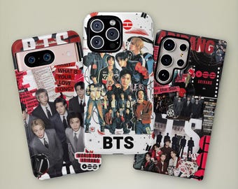 Funda para teléfono de música Kpop de BTS para iPhone, Samsung, Pixel, funda protectora