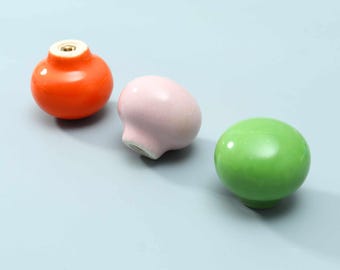Bunter Keramik-Türknauf 3,3 cm, minimaler Kabinettgriff für Schubladen, Innenstyling und Möbel-Upgrade