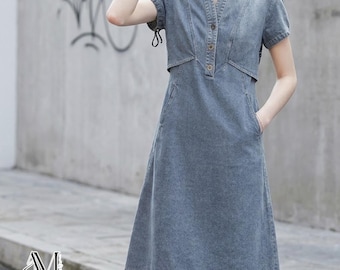 Utility Pocket Dress | Short Sleeve Summer Dress | Casual Wear | A Line Dress