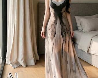 Flowy Maxi Dress | Waist Detail Long Gown | Party Wear | Soft Summer Style