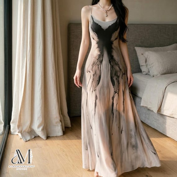 Flowy Maxi Dress | Waist Detail Long Gown | Party Wear | Soft Summer Style