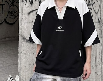 Polo Collar Shirt | Loose Short Sleeve Outfit | Daily Wear | Men Summer Style