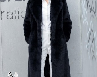 Men's Oversized Faux Fur Coat | Longline Plush Winter Jacket | Casual Streetwear & High-Fashion Outerwear