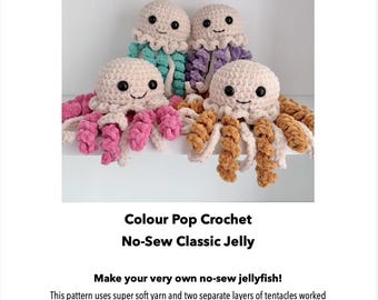 No-Sew Crochet Jellyfish Pattern | Advanced Beginner Jellyfish Tutorial