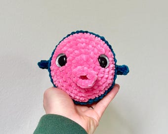 Handmade Crochet Fish Plush | Soft Chenille Amigurumi Ocean Animal Toy