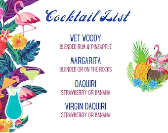 Cocktail Menu Digital Template