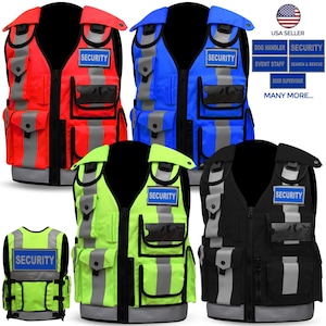 Hi Viz Green Tactical Vest Security Enforcement CCTV, Dog Handler, Press, Event