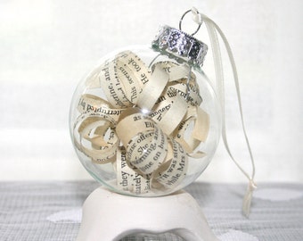 Wuthering Heights - Vintage Novel Ornament - Emily Bronte -  Christmas Ornament Holiday Decorations Home Decor