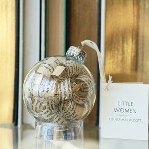 Book Club Ornament - Vintage Book Ornament - Pick your Title - Christmas Ornament Holiday Decor - Book Lovers Gifts