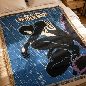 Amazing Spider-Man Woven Blanket | Comic Book Hero Throw Blanket image 5