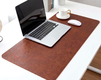 Tapis de bureau en cuir, sous-main imperméable antidérapant en PU, grand protège-table de bureau en 5 tailles et 4 couleurs, cadeau de fête des pères pour lui