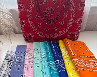 Quilted Bandana Tote Bag: Handmade, Made-to-Order