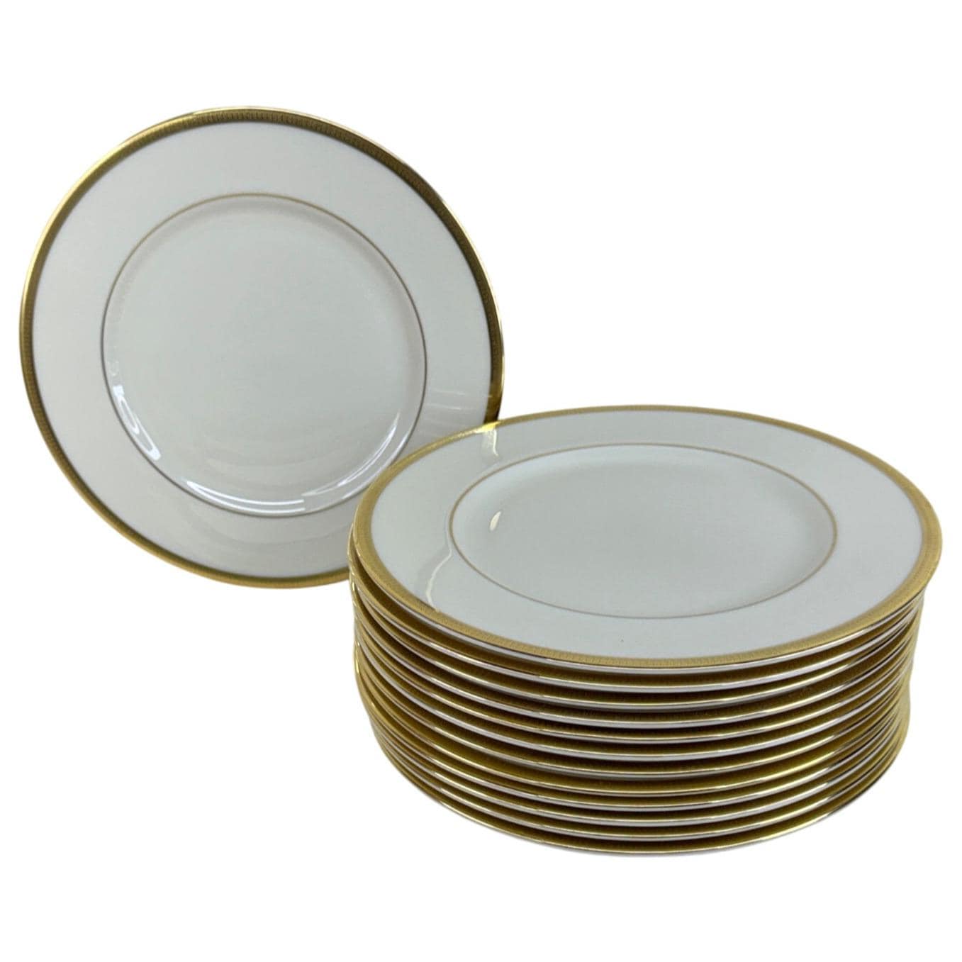 Lenox China プレート５枚セット ゴールドリム Lenox China Gold Rim Dinner Plates - Etsy